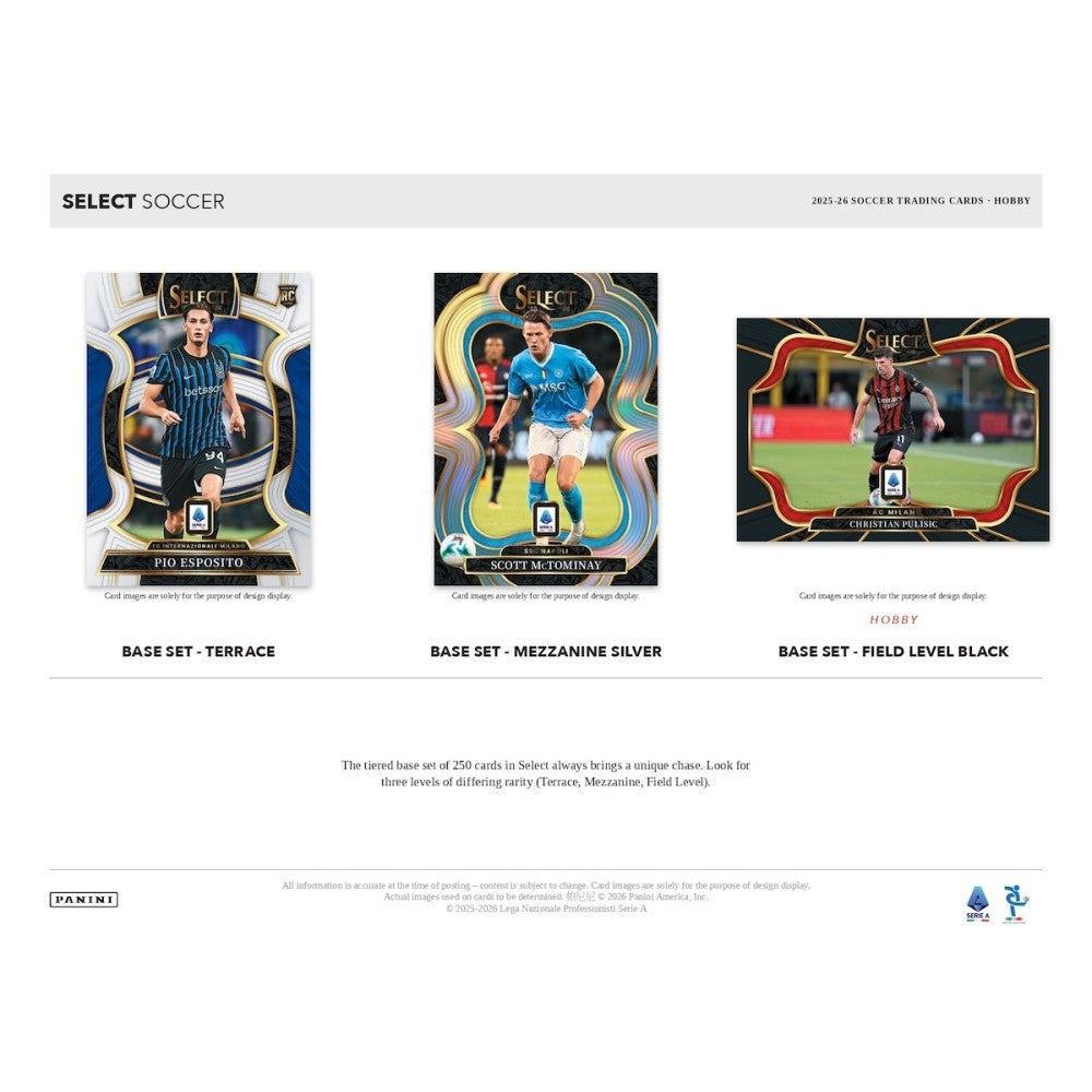 2025-26 Panini Select Serie A Soccer Hobby Box - Pre Order