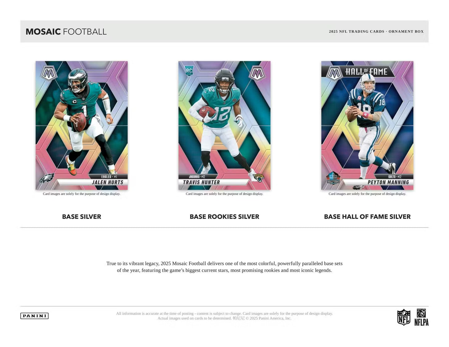 2025 Panini Mosaic Football Ornament Box