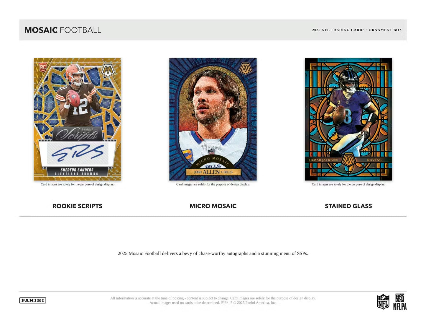 2025 Panini Mosaic Football Ornament Box