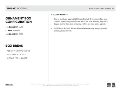 2025 Panini Mosaic Football Ornament Box