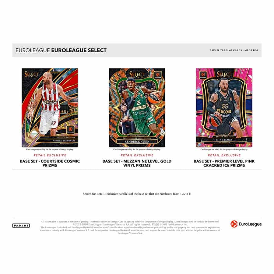 Panini Select EuroLeague Basketball ￼25-26 Hobby Mega Box