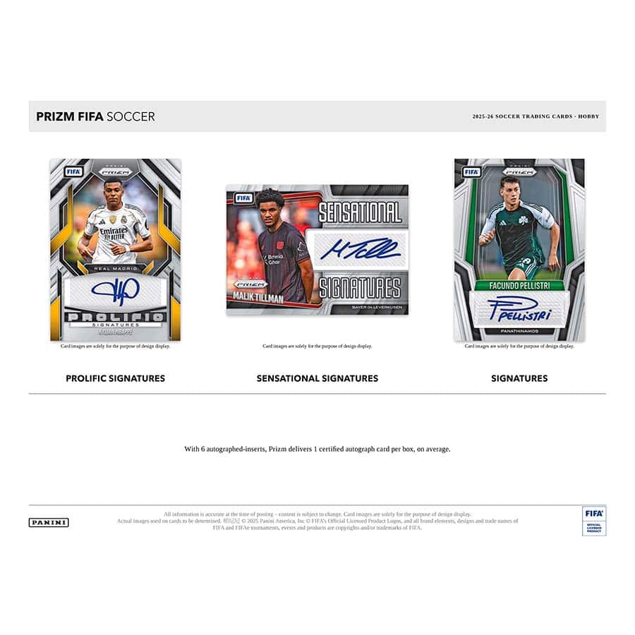 Panini Prizm Trading Card Box 2025/26 Hobby Case