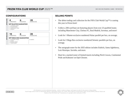 Panini Prizm Club World Cup Soccer 2025 Mega Box - gallery image 7