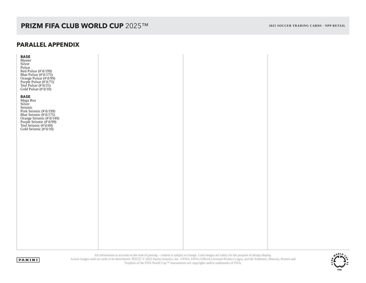 Panini Prizm Club World Cup Soccer 2025 Mega Box - gallery image 8