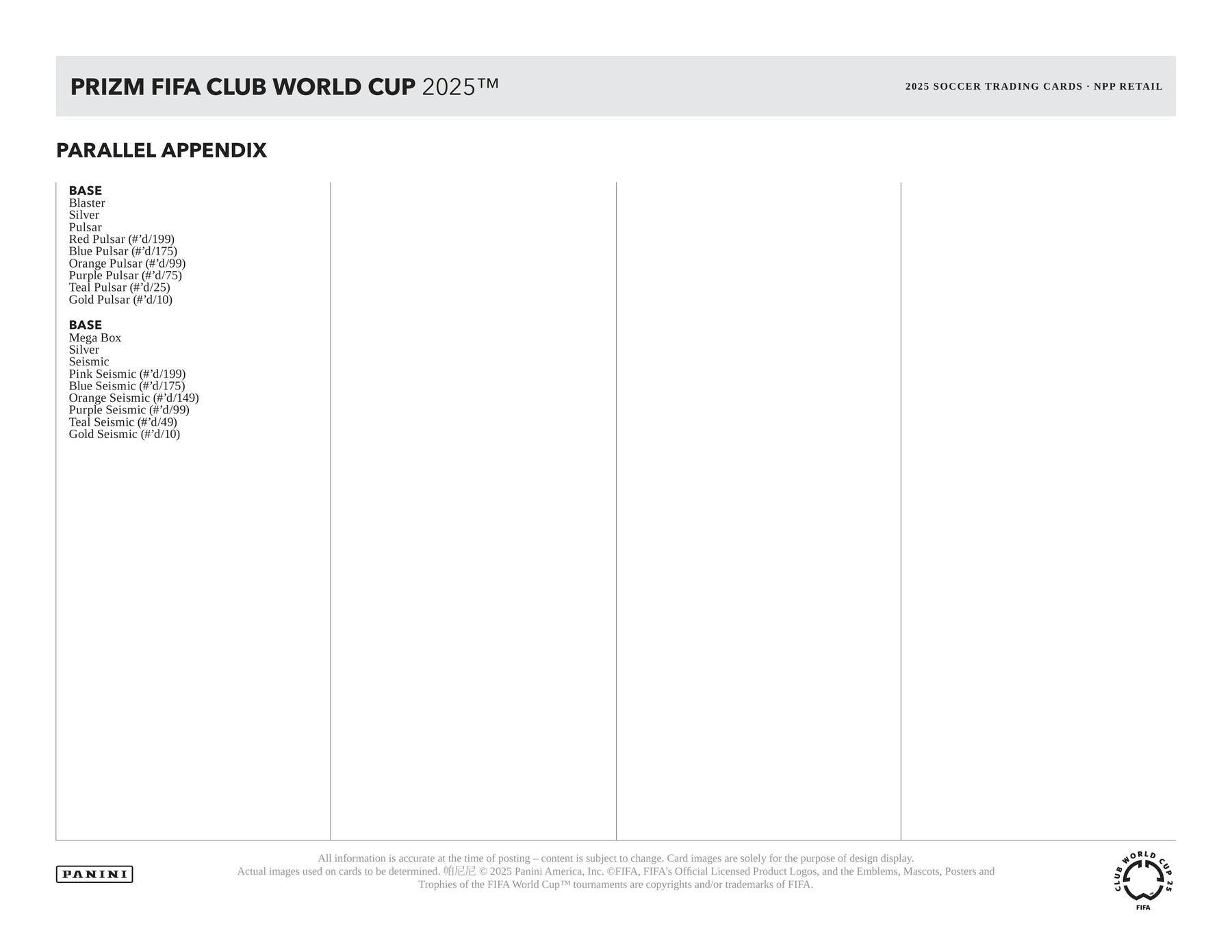 Panini Prizm Club World Cup Soccer 2025 Mega Box - gallery image 8