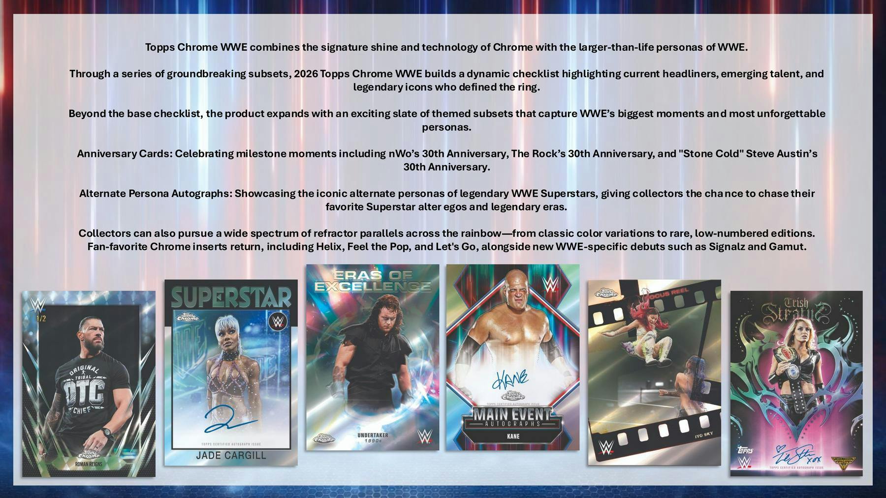 2026 Topps Chrome WWE Wrestling Blaster Box - gallery image 10