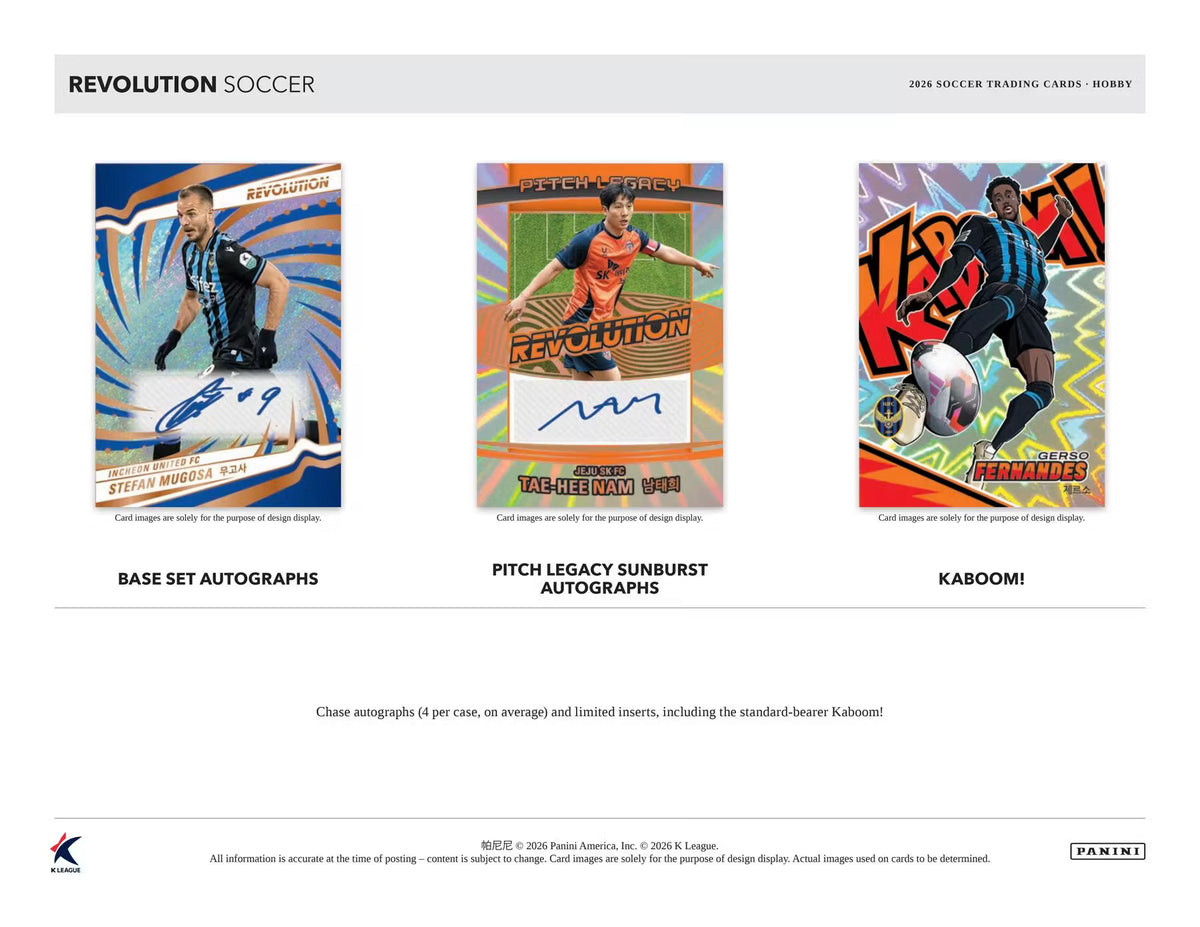 Panini Revolution K League Soccer 2026 – autograph and insert card previews