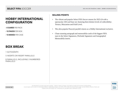 Panini Select FIFA Soccer 2023/24 International Hobby Box