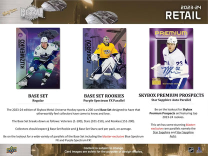 Upper Deck Skybox Metal Universe Hockey 2023/24 Blaster Box