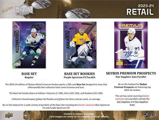 2023/24 Upper Deck Skybox Metal Universe Hockey Blaster Box