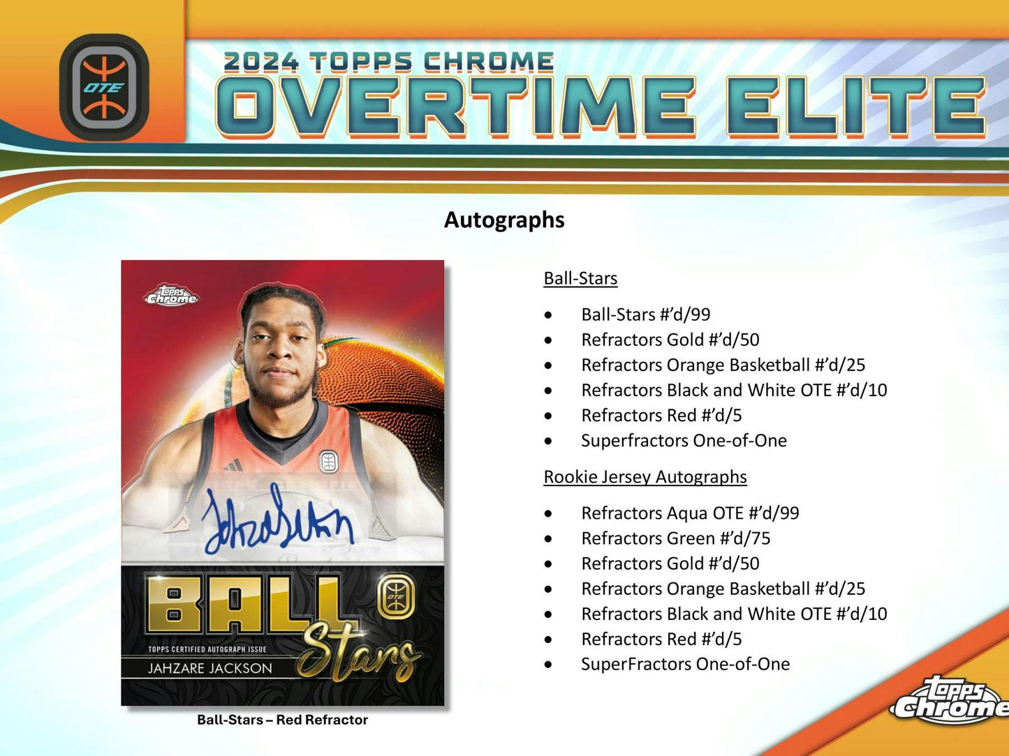 2023/24 Topps Chrome Overtime Elite Basketball Hobby Box - gallery image 10