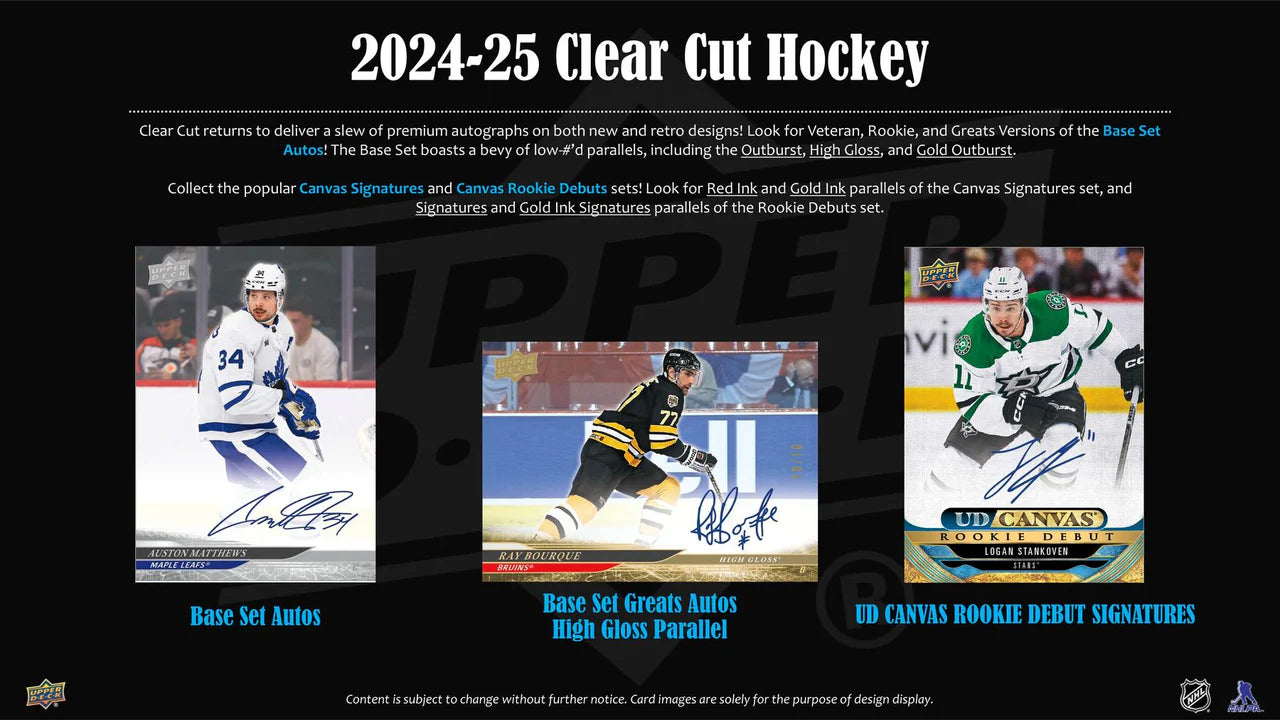 Upper Deck Clear Cut Hockey 2024/25 Hobby Box