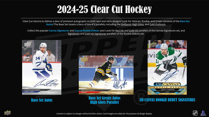 Upper Deck Clear Cut Hockey 2024/25 Hobby Box