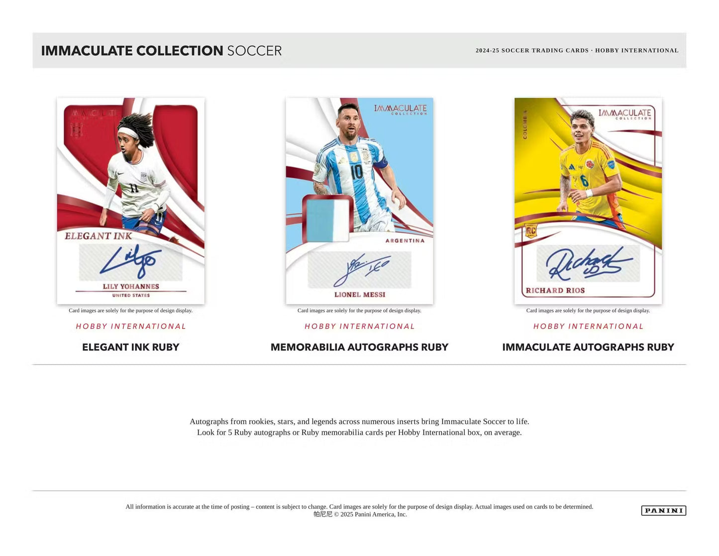 2024/25 Panini Immaculate Soccer International Hobby Box