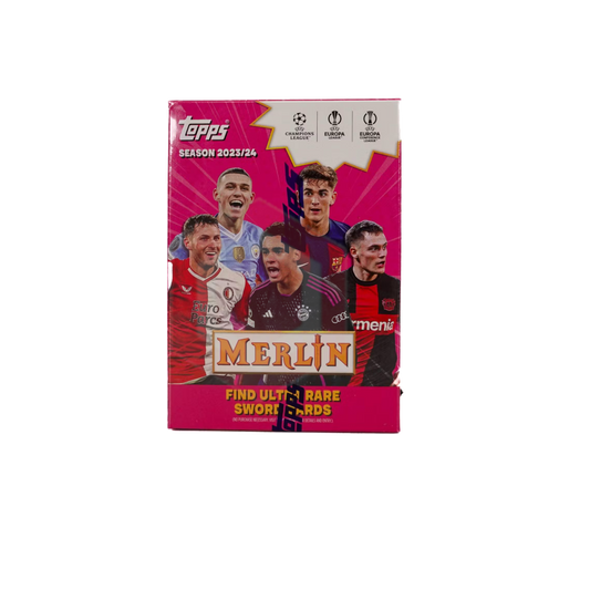 2023/24 Topps Chrome Merlin UEFA Club Competitions Soccer 7-Pack Blaster Box