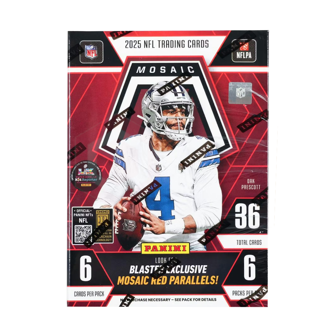 2025 Panini Mosaic Football Hobby Blaster Box (Red Mosaics)