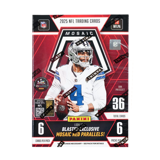 2025 Panini Mosaic Football Hobby Blaster Box (Red Mosaics)