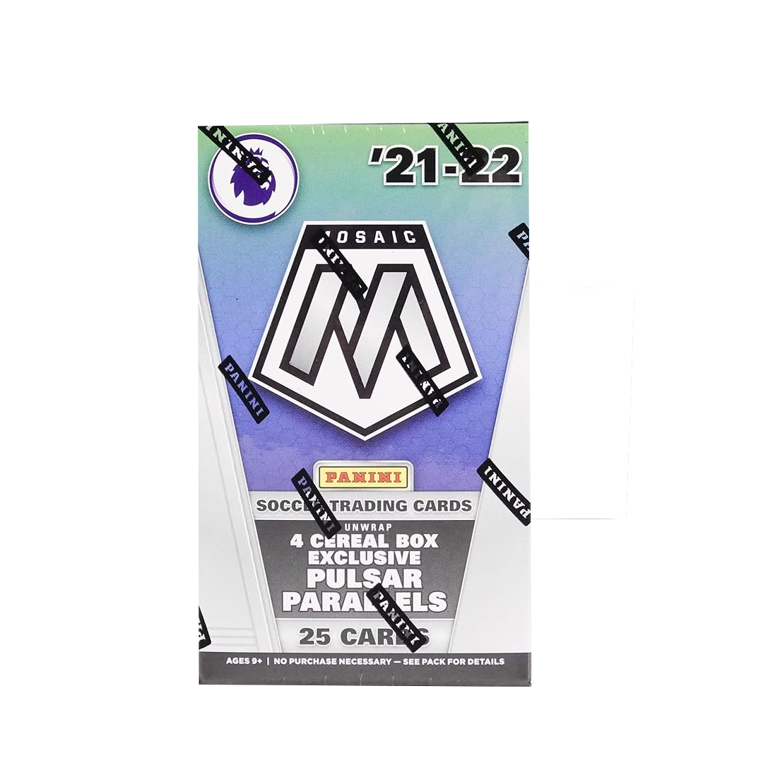 Panini Mosaic EPL Premier League Soccer 2021/22 Cereal Box