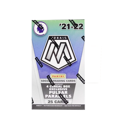 Panini Mosaic EPL Premier League Soccer 2021/22 Cereal Box