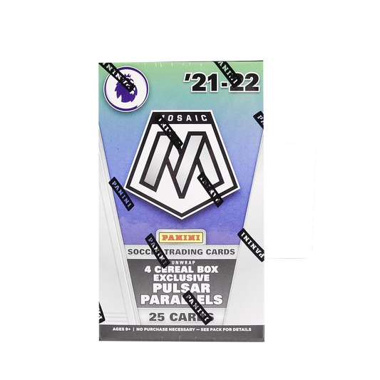 Panini Mosaic EPL Premier League Soccer 2021/22 Cereal Box