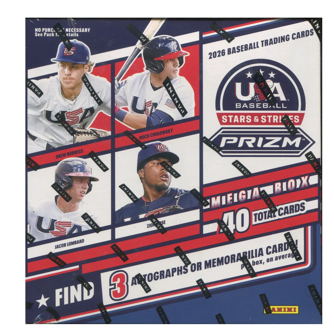 Panini USA Stars & Stripes Prizm Baseball 2026 Mega Box