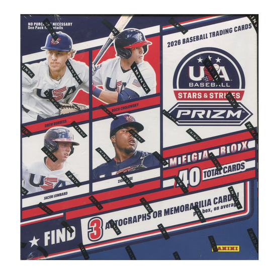 Panini USA Stars & Stripes Prizm Baseball 2026 Mega Box