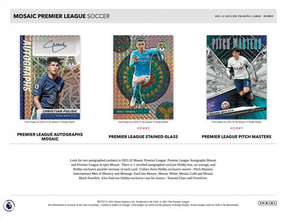 Panini Mosaic EPL Premier League 2021-22 Hobby Box Soccer