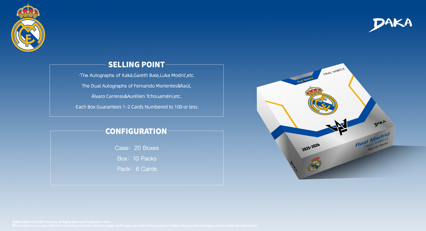 Daka Real Madrid Final Whistle 2025/26 Hobby Box