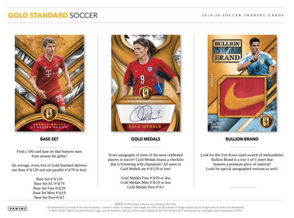 Panini Gold Standard Soccer 2019-20 Sealed Case