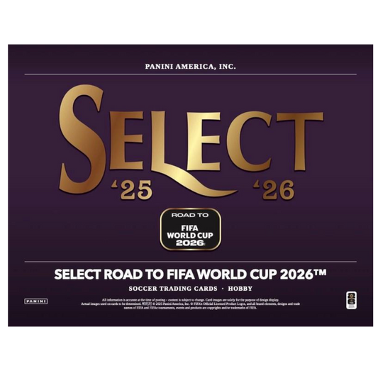 2025/26 Panini Select Road To FIFA World Cup 2026 Soccer Hobby Box - Pre order
