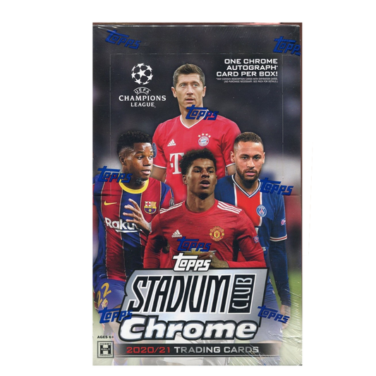 Topps Stadium Club Chrome UEFA Champions League Soccer 2020/21  Hobby Box