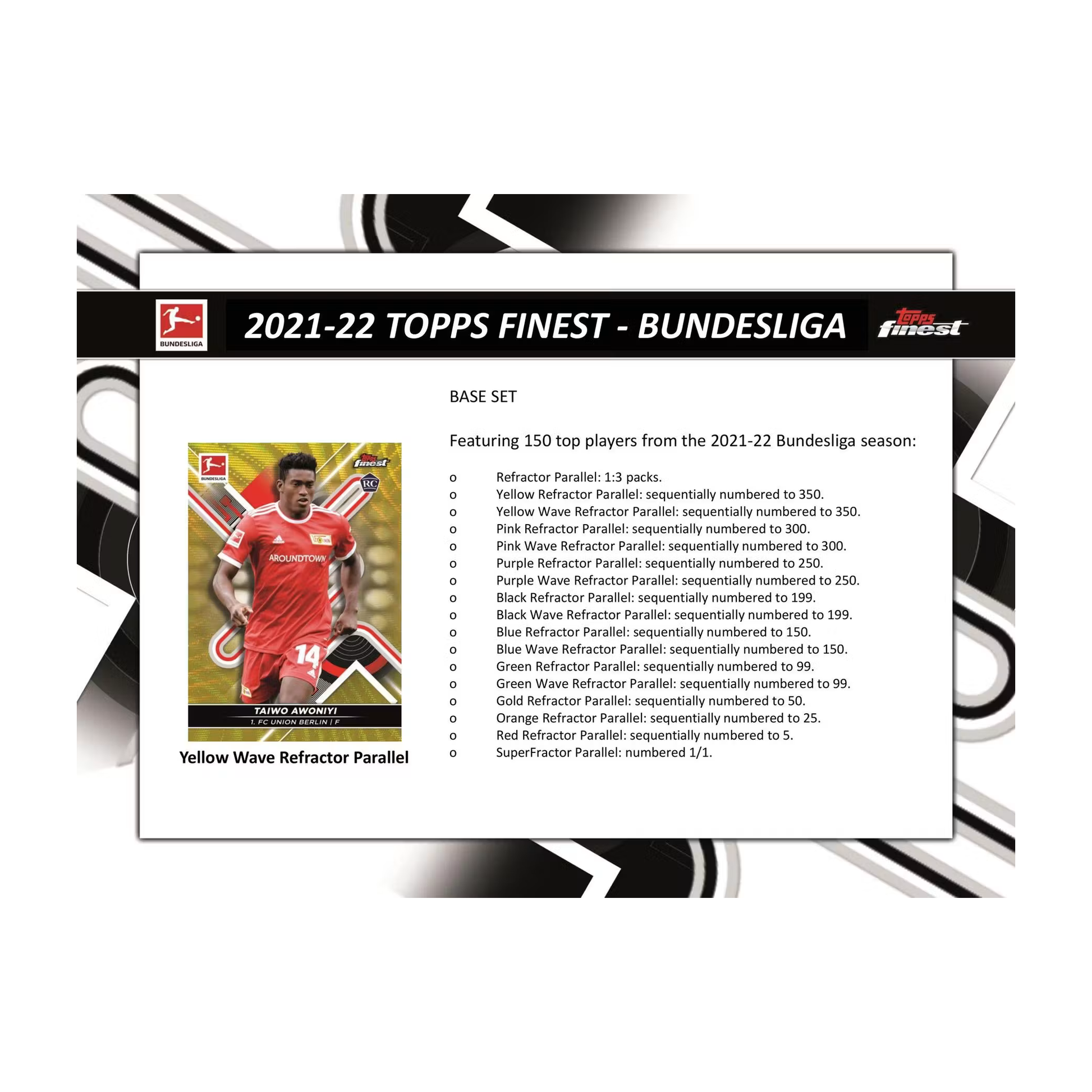 Topps Finest Bundesliga Soccer 2021/22 Hobby Box - gallery image 4