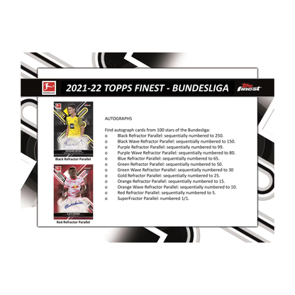 Topps Finest Bundesliga Soccer 2021/22 Hobby Box - gallery image 5