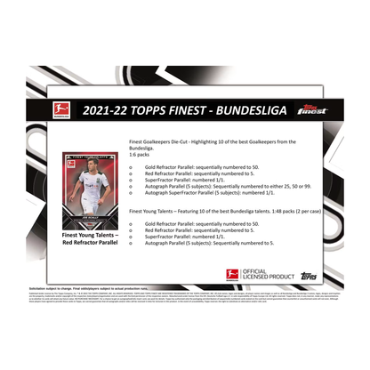 Topps Finest Bundesliga Soccer 2021/22 Hobby Box - gallery image 7