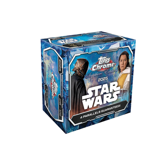 Topps Star Wars Chrome Sapphire 2025 Box - approved front image (TOPSWCS25-BX)