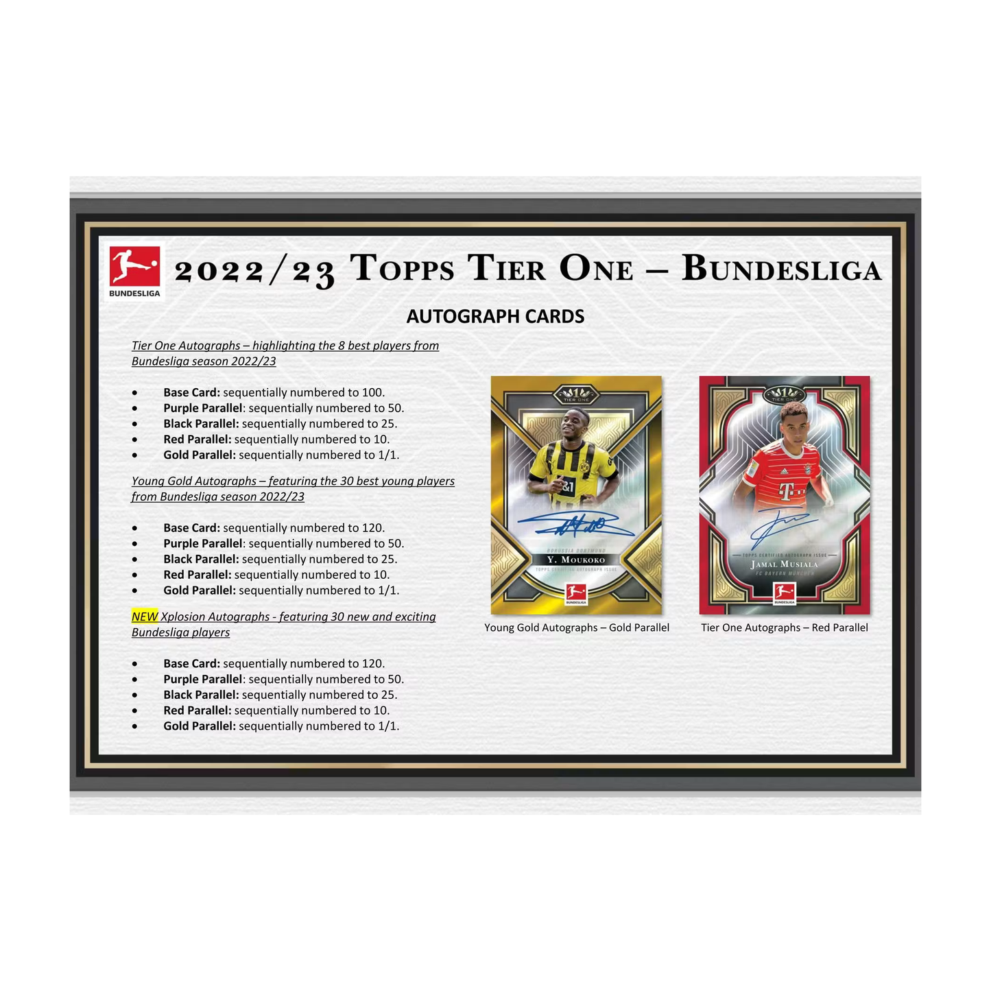 Topps Tier One Bundesliga Soccer 2022/23 Hobby Box - gallery image 4