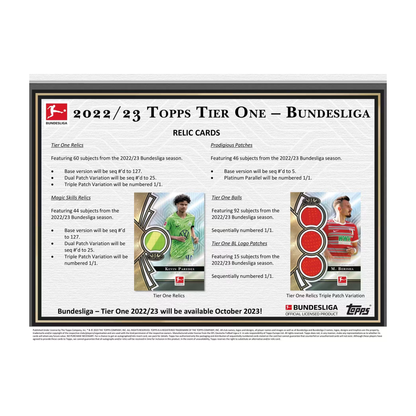 Topps Tier One Bundesliga Soccer 2022/23 Hobby Box - gallery image 7