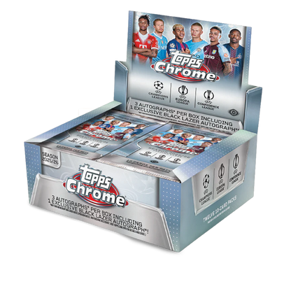 Topps Chrome UEFA Club Competitions Soccer 2025/26 Jumbo Box