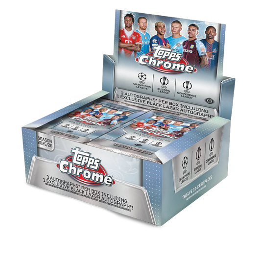 Topps Chrome UEFA Club Competitions Soccer 2025/26 Jumbo Box