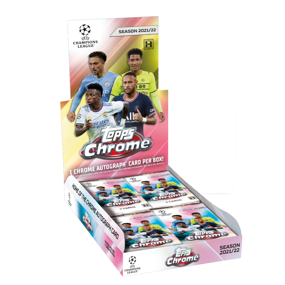 Topps Chrome UEFA Champions League Soccer 2021/22 Hobby Box