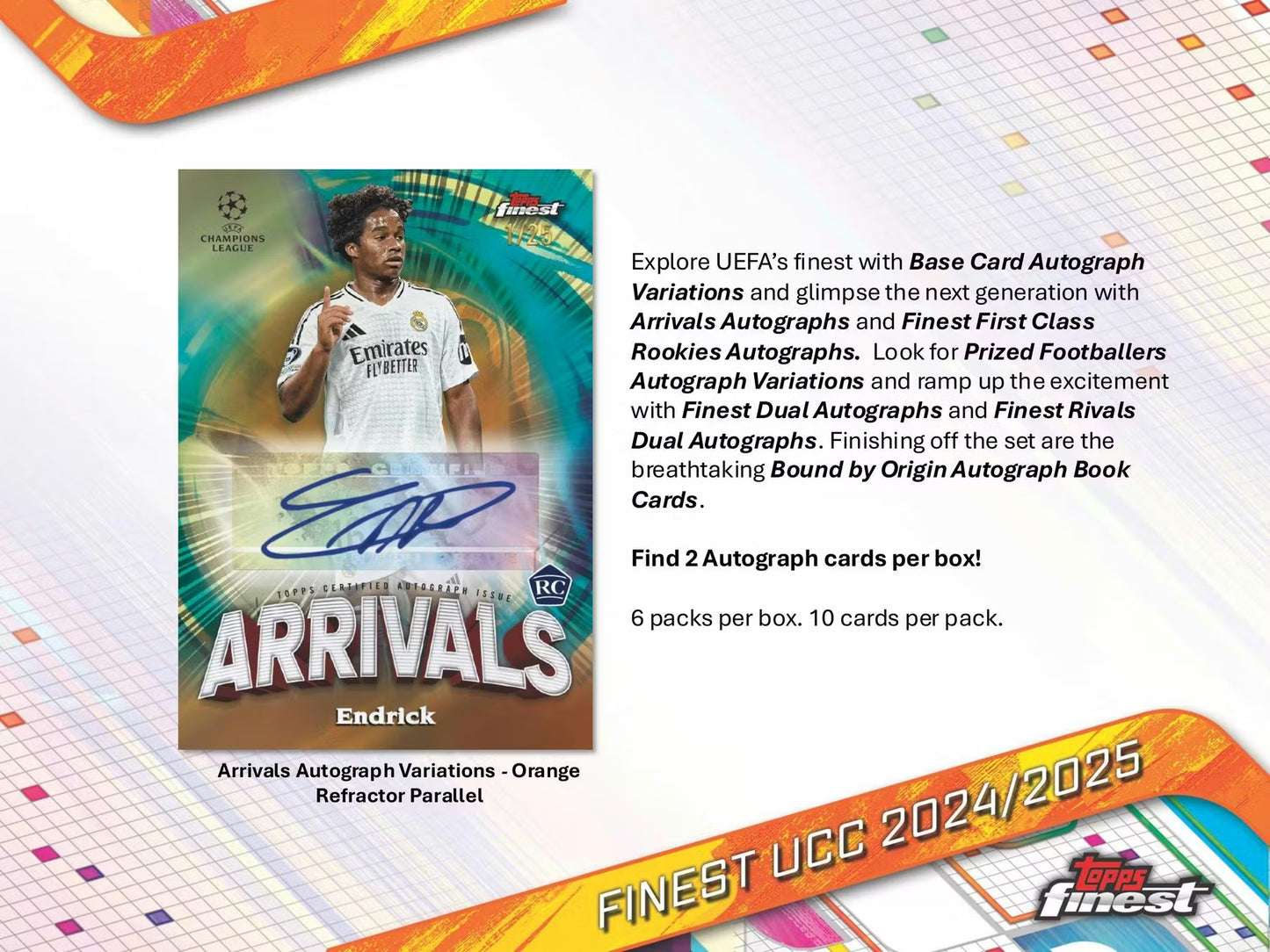 Topps Finest UEFA Club Competitions 2024/25 Hobby Case