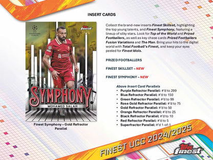 Topps Finest UEFA Club Competitions 2024/25 Hobby Case