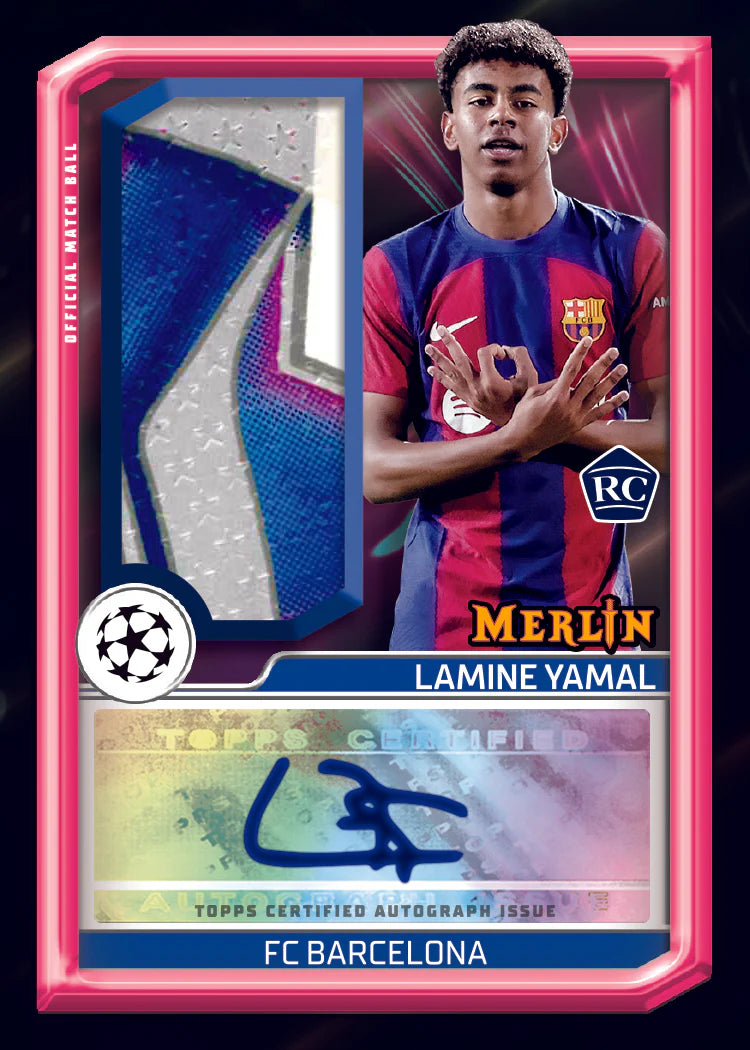 2023/24 Topps Chrome Merlin UEFA Club Competitions Soccer 7-Pack Blaster Box