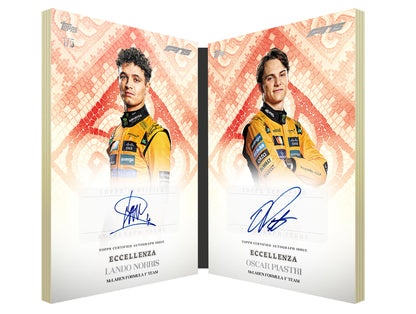 Topps F1 Eccellenza 2025 – dual autograph booklet card