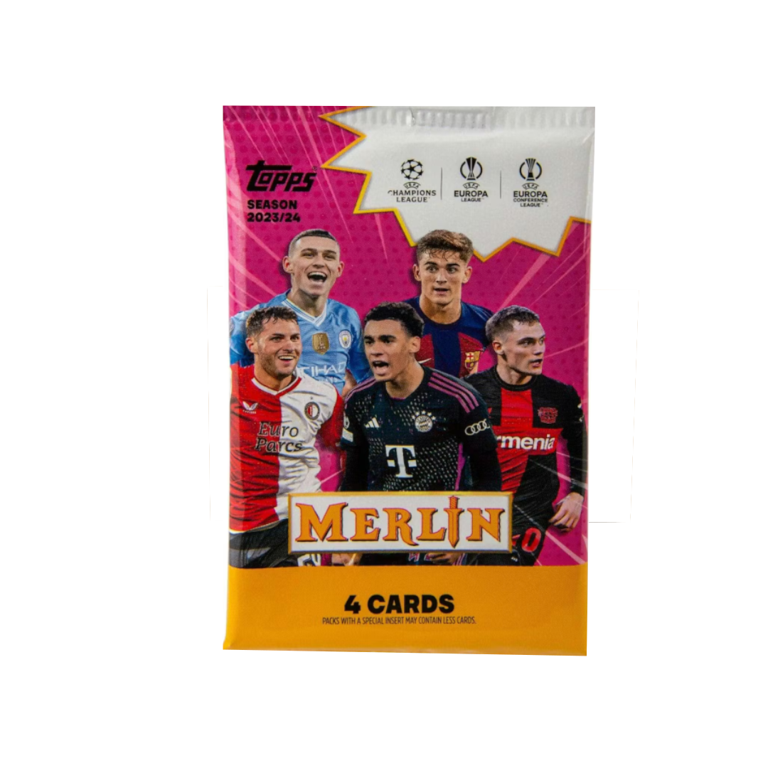Topps Chrome Merlin UEFA Soccer Blaster Box 2023/24 Single Pack
