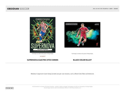 2025/26 Panini Obsidian Soccer Hobby Box - Pre Order