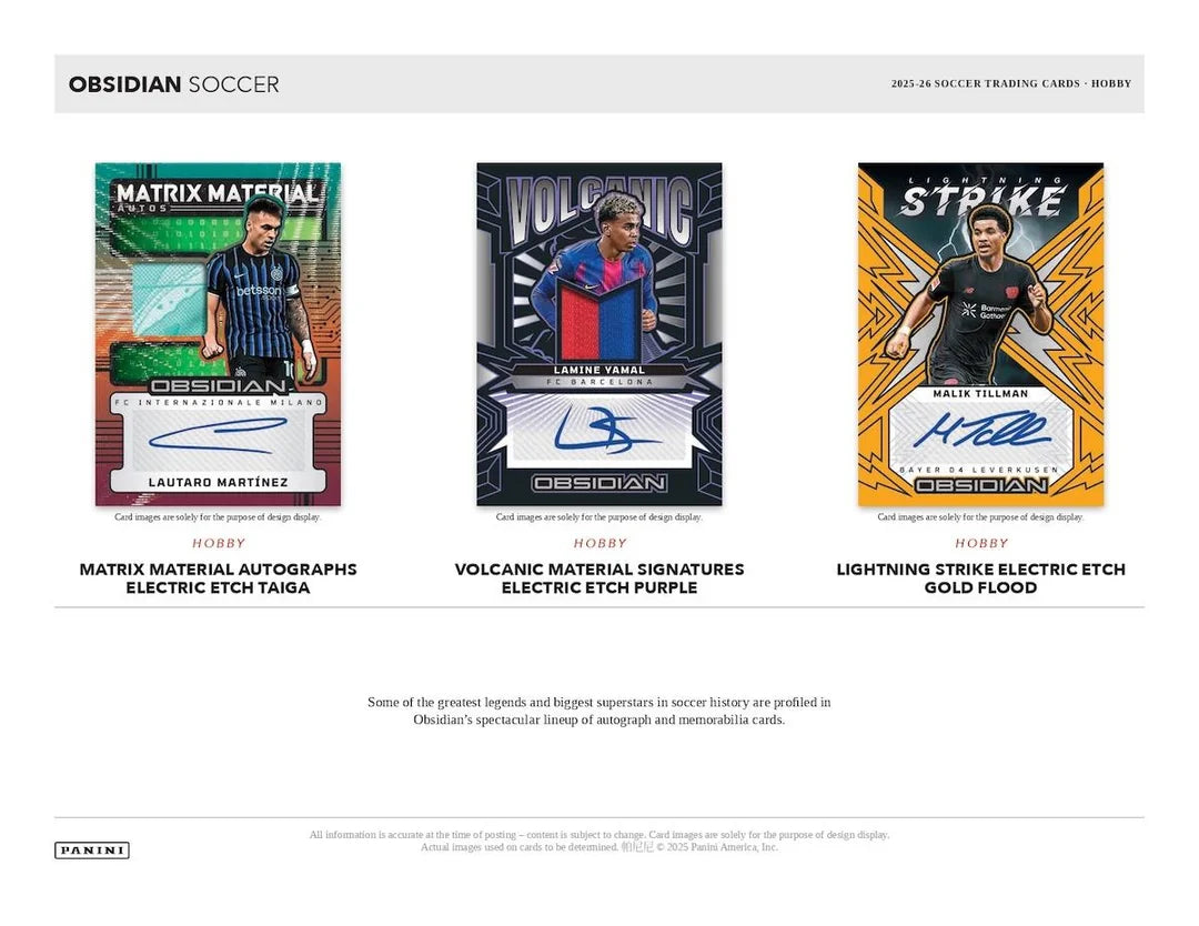 2025/26 Panini Obsidian Soccer Hobby Box - Pre Order