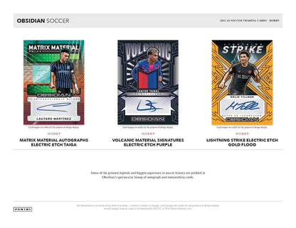 2025/26 Panini Obsidian Soccer Hobby Box - Pre Order