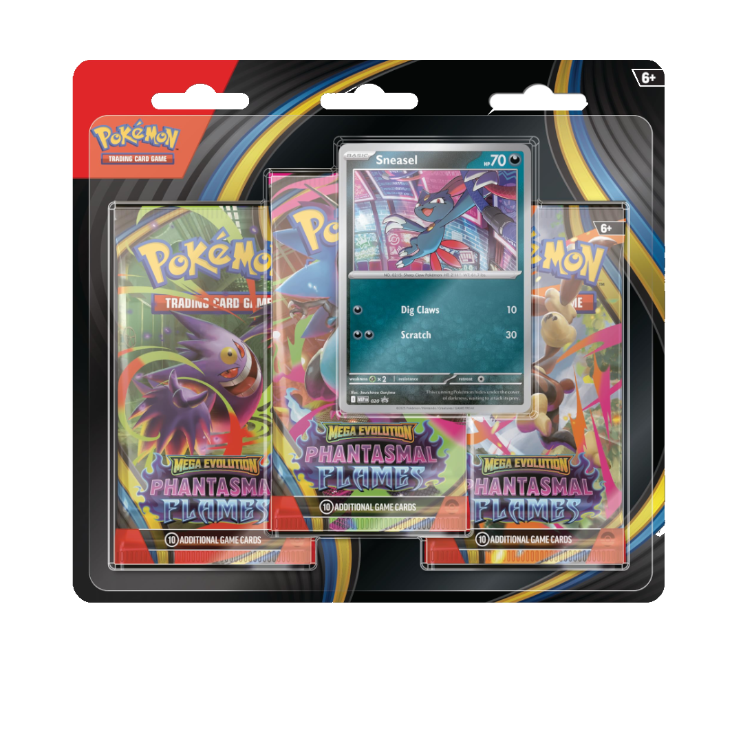 Pokemon TCG Mega Evolutions Phantasmal Flames 3 Pack Blister