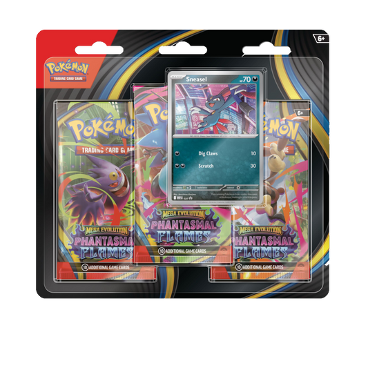 Pokemon TCG Mega Evolutions Phantasmal Flames 3 Pack Blister